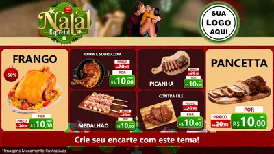 Modelo de TV para TV Horizontal com o tema Natal Especial para Assados