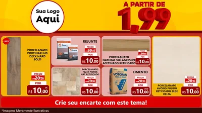 Modelo de TV para TV Horizontal com o tema A Partir de Um e Noventa e Nove - 1,99 para Pisos e revestimentos