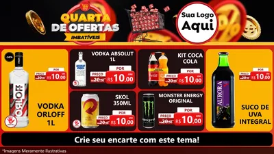 Modelo de TV para TV Horizontal com o tema Quarta de Ofertas Imbatíveis para Distribuidora de bebidas