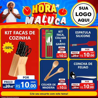 Modelo de Rede Social para Feed Facebook com o tema Hora Maluca para Utilidades Domésticas
