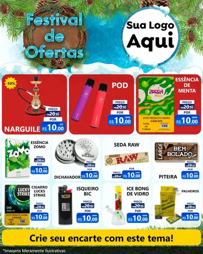 Modelo de Rede Social para Feed Instagram com o tema Festival de Ofertas - Inverno para Tabacaria