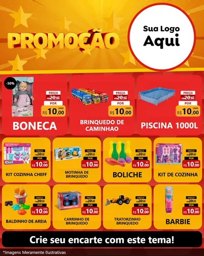 Modelo de Rede Social para Feed Instagram com o tema Promoção para Brinquedos
