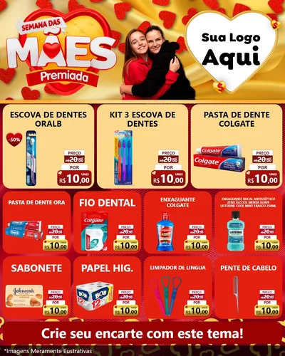 Modelo de Rede Social para Feed Instagram com o tema Semana das Mães Premiada para Higiene Pessoal
