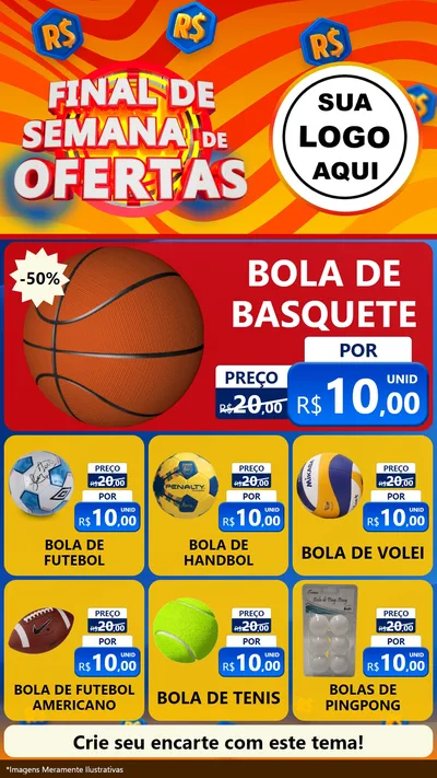 Modelo de Rede Social para Stories com o tema Final de Semana de Ofertas para Artigos Esportivos