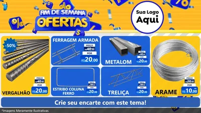 Modelo de TV para TV Horizontal com o tema Fim de Semana de Ofertas para Ferragens