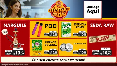 Modelo de TV para TV Horizontal com o tema Ofertaço Do Dia para Tabacaria