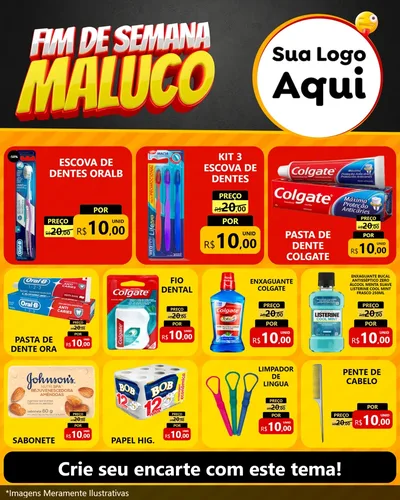 Modelo de Rede Social para Feed Instagram com o tema Final de Semana Maluco para Higiene Pessoal