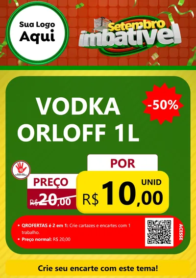 Modelo de Cartaz para Cartaz A4 Vertical com o tema Setembro Imbatível para Distribuidora de bebidas