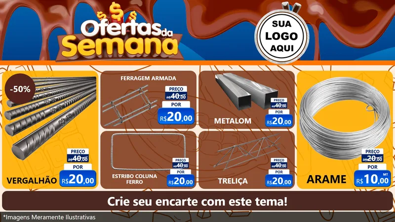 Modelo de TV para TV Horizontal com o tema Ofertas da Semana - Páscoa para Ferragens