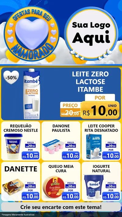Modelo de Rede Social para Stories com o tema Ofertas Para Seu Namorado para Frios e Laticínios