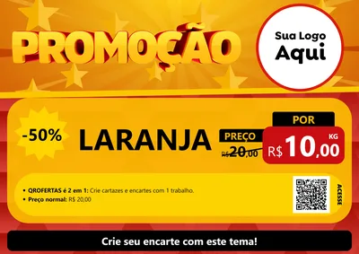Modelo de Cartaz para Cartaz A4 Horizontal com o tema Promoção para Hortifrúti