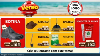 Modelo de TV para TV Horizontal com o tema Verão Imbatível para Agropecuária