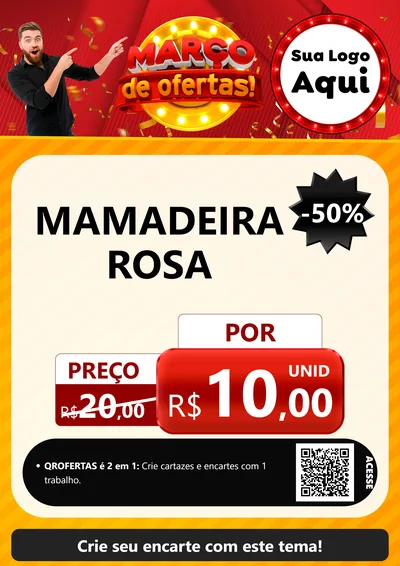 Modelo de Cartaz para Cartaz A4 Vertical com o tema Março de Ofertas! para Bebês