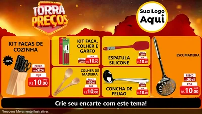 Modelo de TV para TV Horizontal com o tema Torra Preços para Utilidades Domésticas