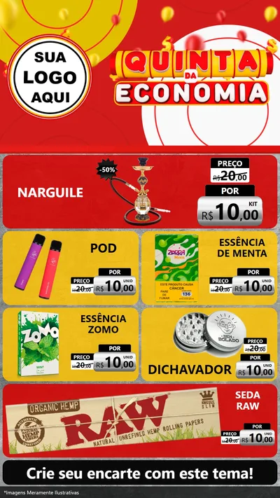 Modelo de TV para TV Vertical com o tema Quinta da Economia para Tabacaria