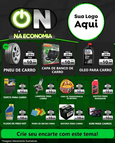Modelo de Rede Social para Feed Instagram com o tema On Na Economia para Auto peças