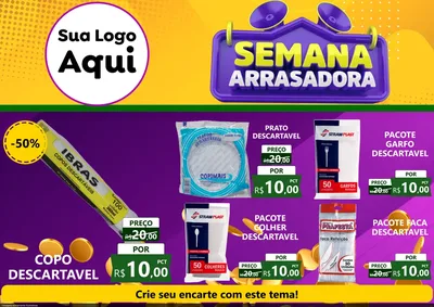 Modelo de Encarte para Encarte A4 Horizontal com o tema Semana Arrasadora para Embalagens