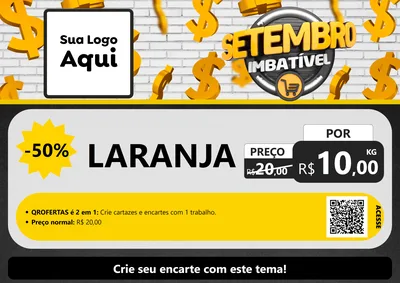 Modelo de Cartaz para Cartaz A4 Horizontal com o tema Setembro Imbatível para Hortifrúti