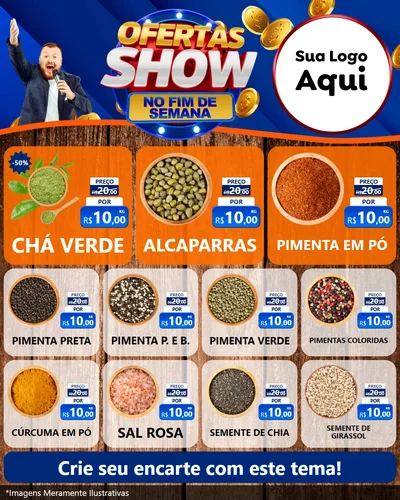 Modelo de Rede Social para Feed Instagram com o tema Ofertas Show No Fim De Semana para Produtos Naturais