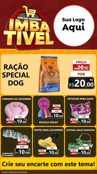 Modelo de Rede Social para Stories com o tema Fim de Semana Imbatível para Pet Shop