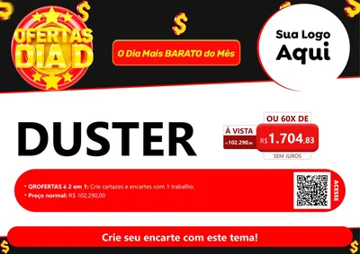 Modelo de Cartaz para Cartaz A4 Horizontal com o tema Dia D para Concessionaria de Carros