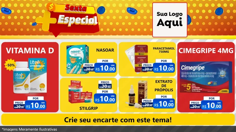 Modelo de TV para TV Horizontal com o tema Sexta Mais Especial para Farmácia