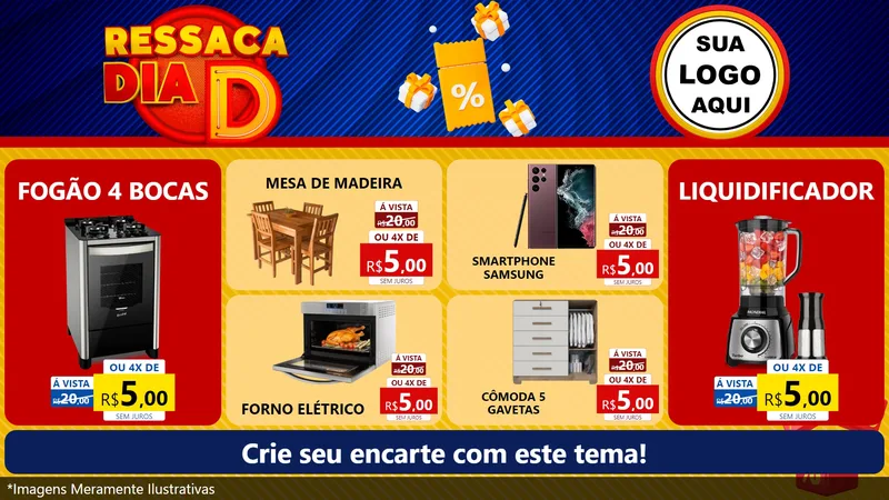 Modelo de TV para TV Horizontal com o tema Ressaca Dia D para Móveis e Eletro