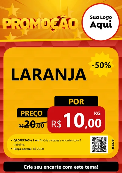 Modelo de Cartaz para Cartaz A4 Vertical com o tema Promoção para Hortifrúti