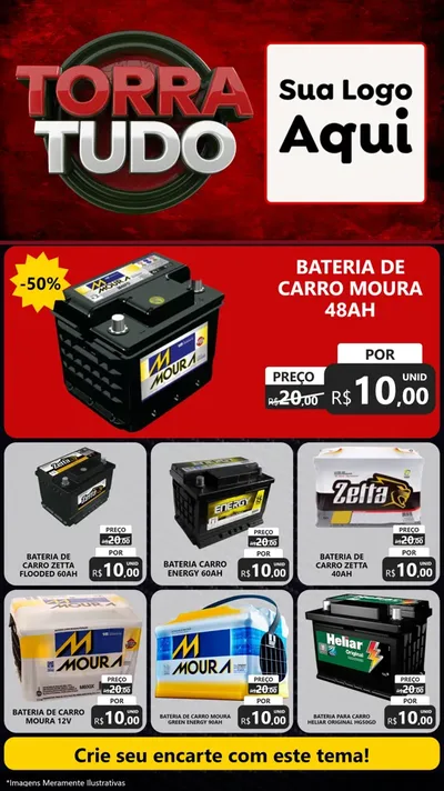 Modelo de Rede Social para Stories com o tema Torra Tudo para Baterias Elétricas