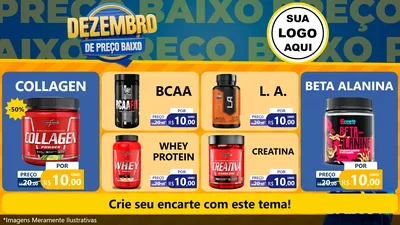 Modelo de TV para TV Horizontal com o tema Dezembro de Preço Baixo para Suplementos alimentares