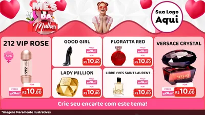 Modelo de TV para TV Horizontal com o tema Mês da Mulher para Perfumes