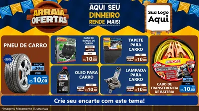 Modelo de TV para TV Horizontal com o tema Arraiá de Ofertas - Junina para Auto peças