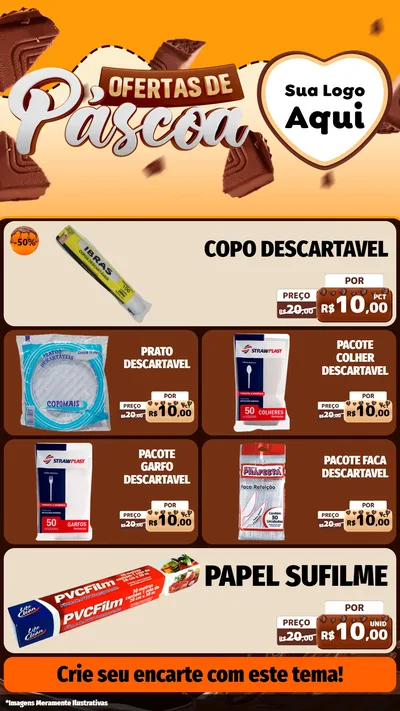 Modelo de TV para TV Vertical com o tema Ofertas de Páscoa para Embalagens