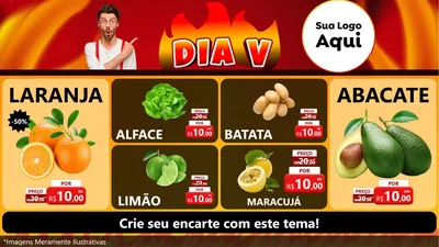 Modelo de TV para TV Horizontal com o tema Dia V para Hortifrúti