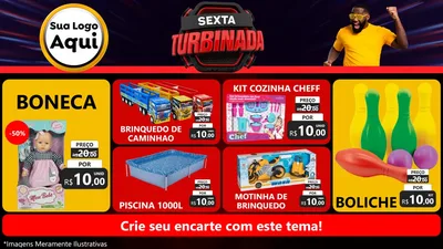 Modelo de TV para TV Horizontal com o tema Sexta Turbinada para Brinquedos