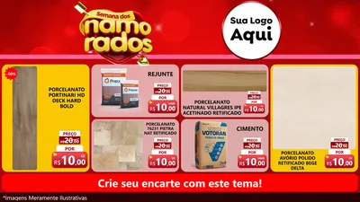 Modelo de TV para TV Horizontal com o tema Semana dos namorados para Pisos e revestimentos
