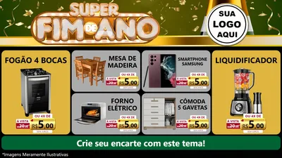Modelo de TV para TV Horizontal com o tema Super Fim de Ano para Móveis e Eletro