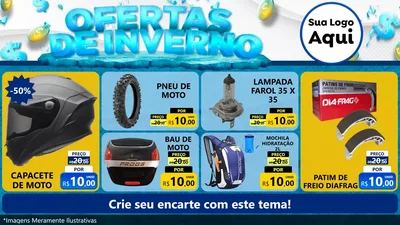 Modelo de TV para TV Horizontal com o tema Ofertas de Inverno para Moto peças