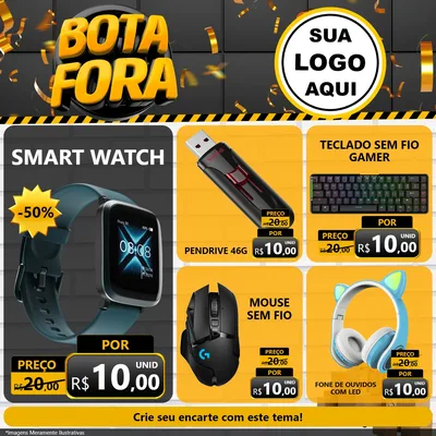 Modelo de Rede Social para Feed Facebook com o tema Bota Fora para Informática