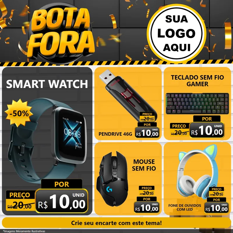 Modelo de Rede Social para Feed Facebook com o tema Bota Fora para Informática