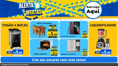 Modelo de TV para TV Horizontal com o tema Alerta de Ofertas para Móveis e Eletro