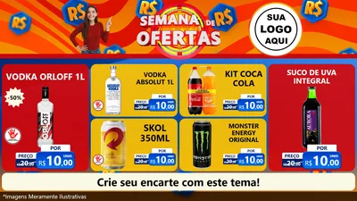 Modelo de TV para TV Horizontal com o tema Semana de Ofertas para Distribuidora de bebidas
