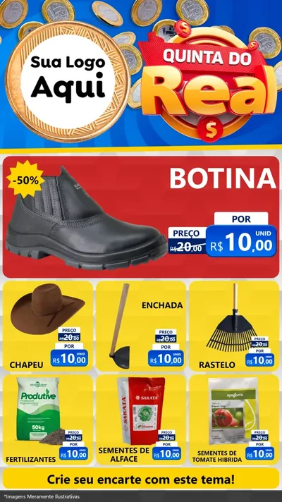 Modelo de Rede Social para Stories com o tema Quinta do Real para Agropecuária