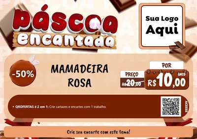 Modelo de Cartaz para Cartaz A4 Horizontal com o tema Páscoa Encantada para Bebês