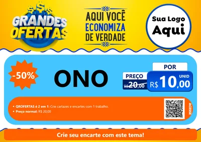 Modelo de Cartaz para Cartaz A4 Horizontal com o tema Grandes Ofertas para Óticas