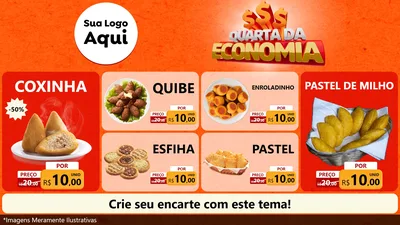 Modelo de TV para TV Horizontal com o tema Quarta da Economia para Salgadaria