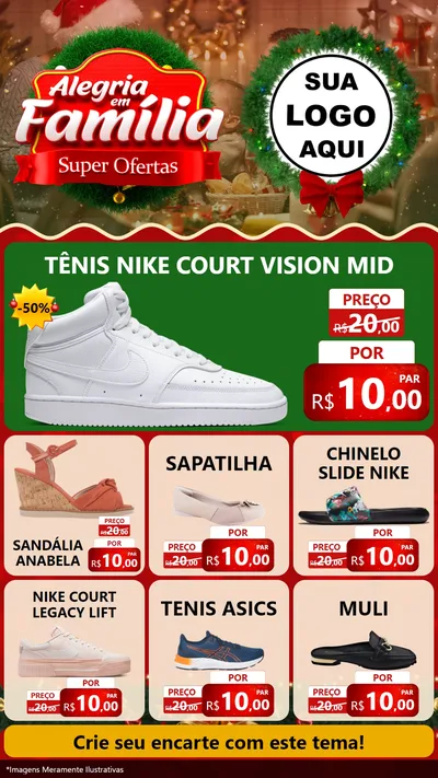 Modelo de Rede Social para Stories com o tema Alegria Em Família - Super Ofertas para Calçados