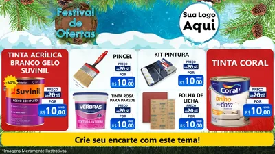 Modelo de TV para TV Horizontal com o tema Festival de Ofertas - Inverno para Tintas e Ferramentas