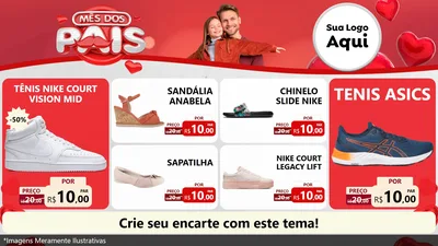 Modelo de TV para TV Horizontal com o tema Mês dos Pais para Calçados