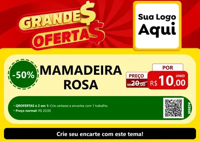 Modelo de Cartaz para Cartaz A4 Horizontal com o tema Grandes Ofertas para Bebês